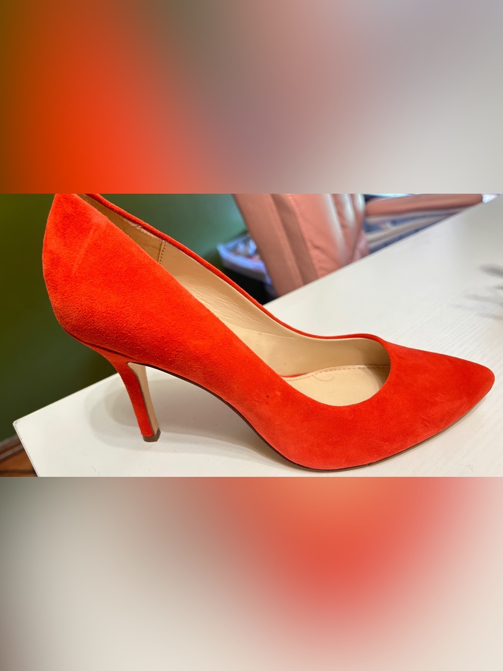 Nine West | Suede Flax Pumps in Medium Red